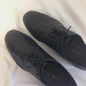 Vagabond Black Leather Oxford Shoes